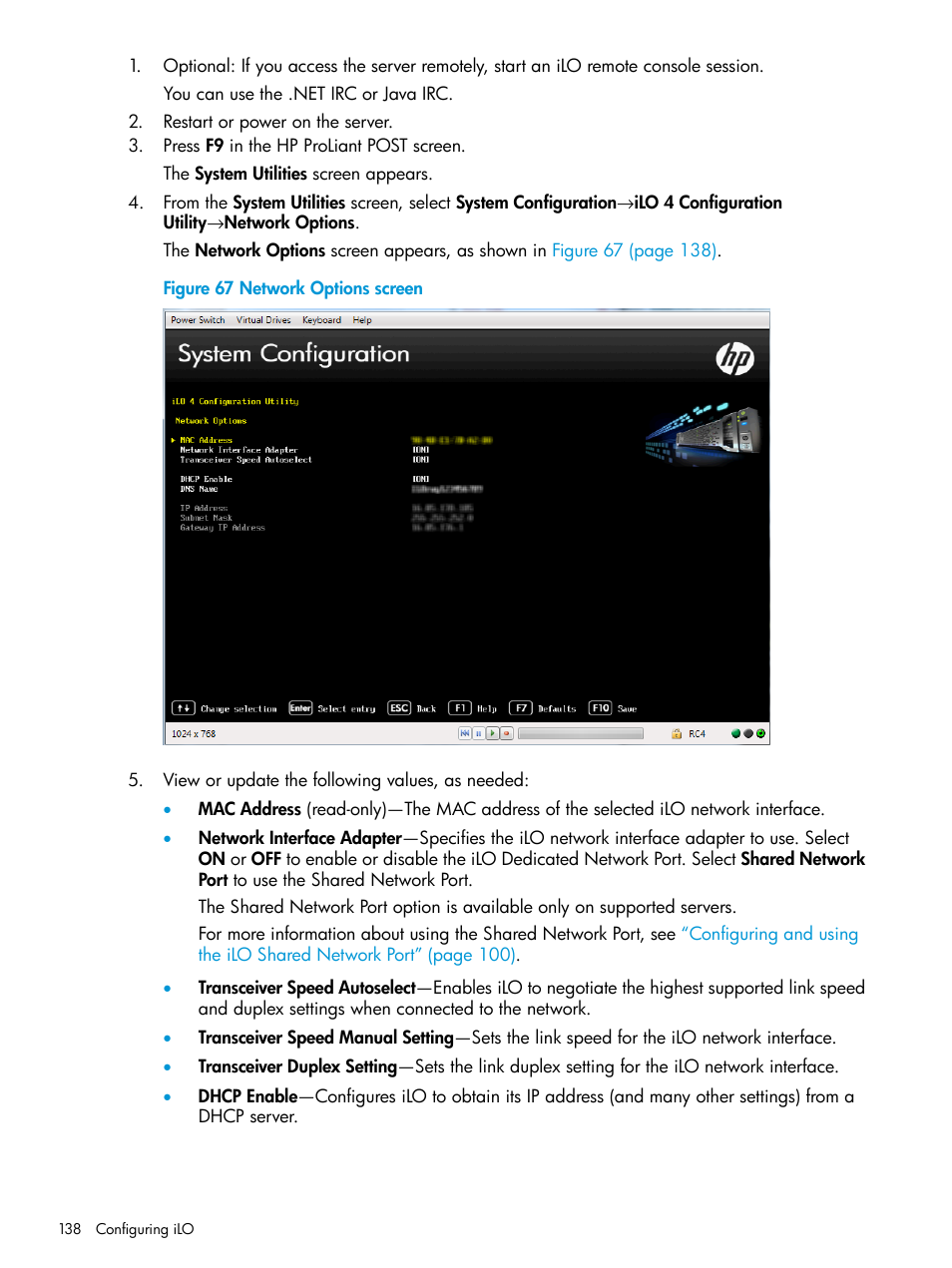 HP Integrated Lights-Out 4 User Manual | Page 138 / 356