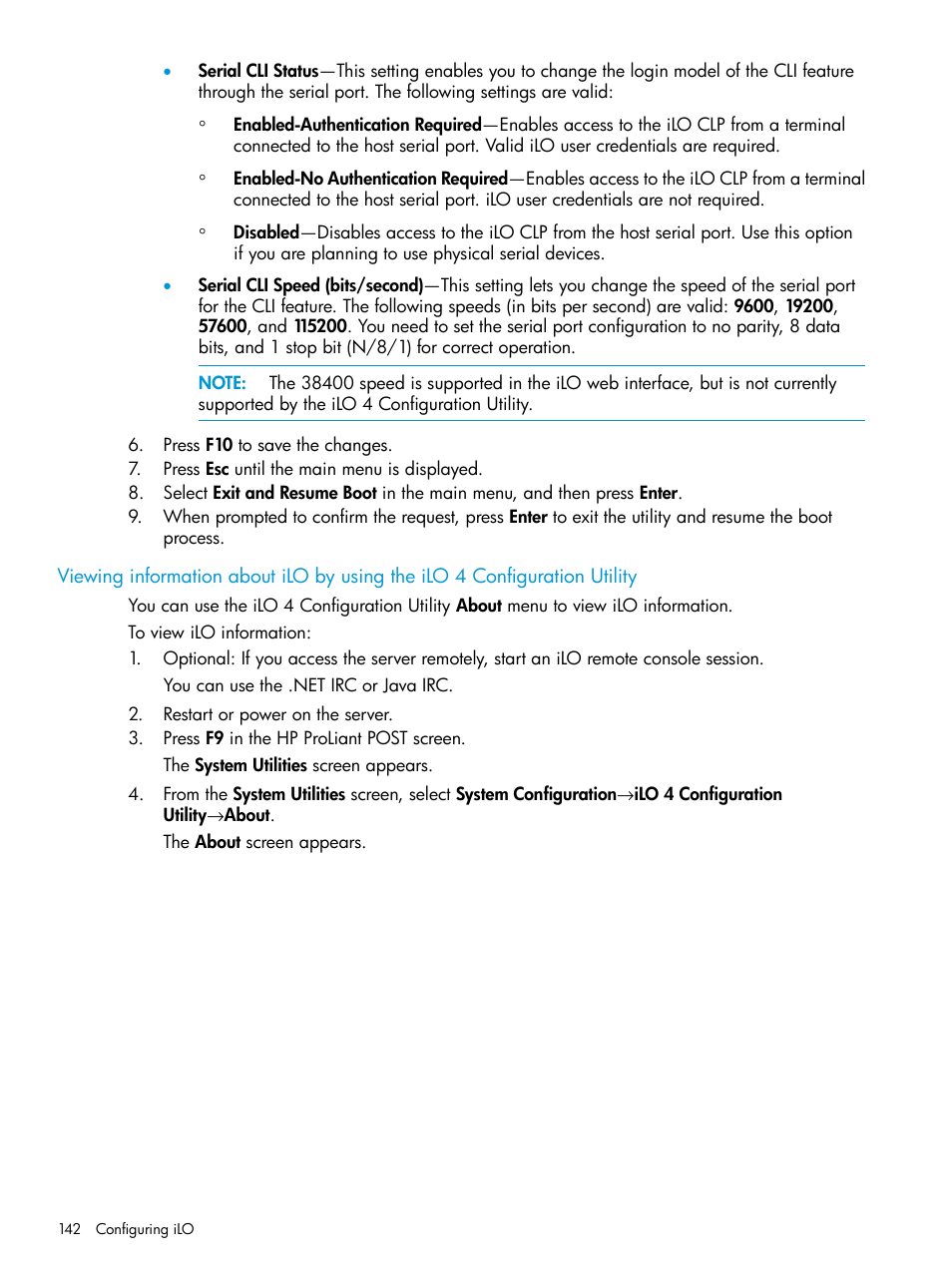 HP Integrated Lights-Out 4 User Manual | Page 142 / 356