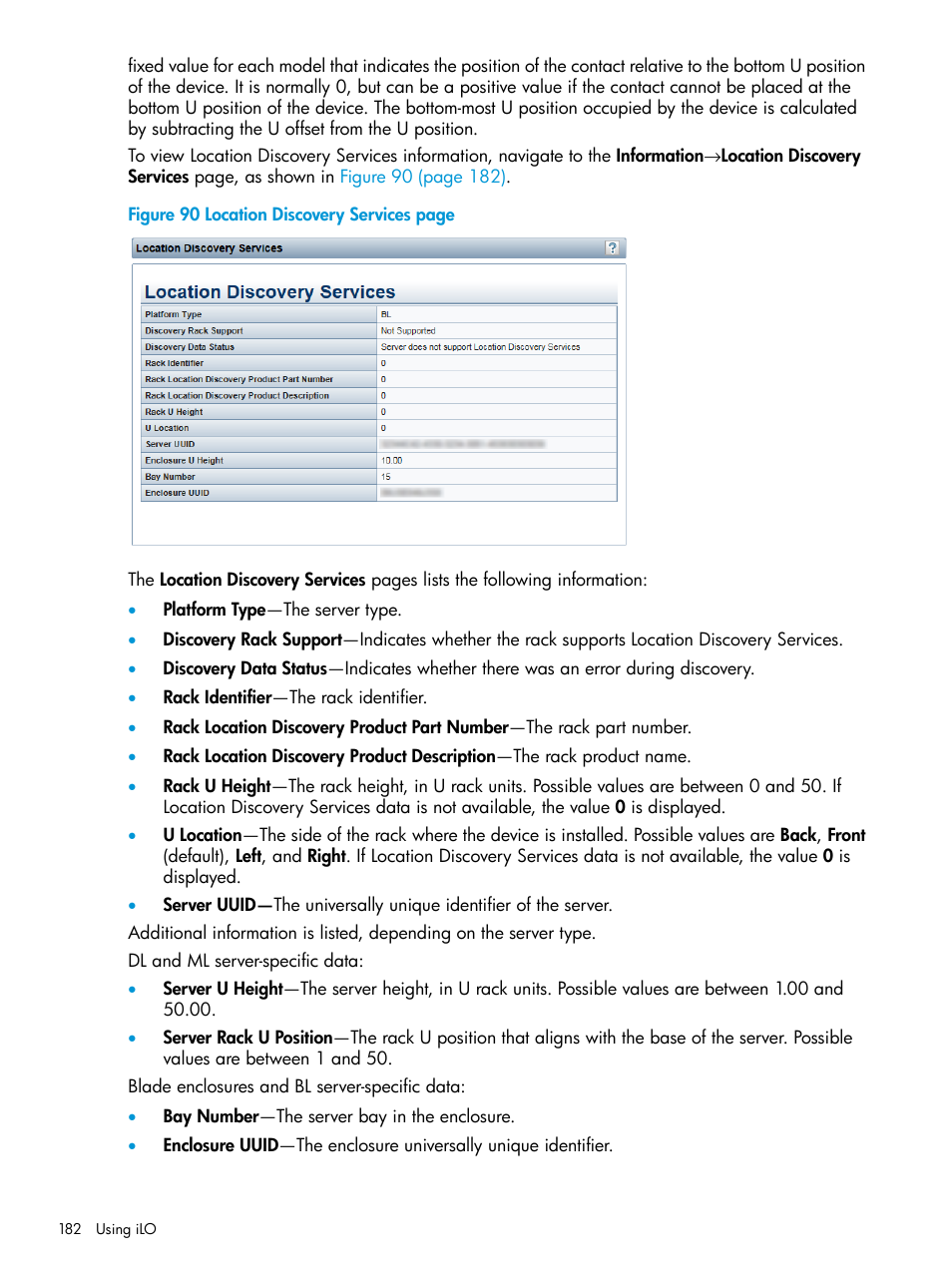 HP Integrated Lights-Out 4 User Manual | Page 182 / 356
