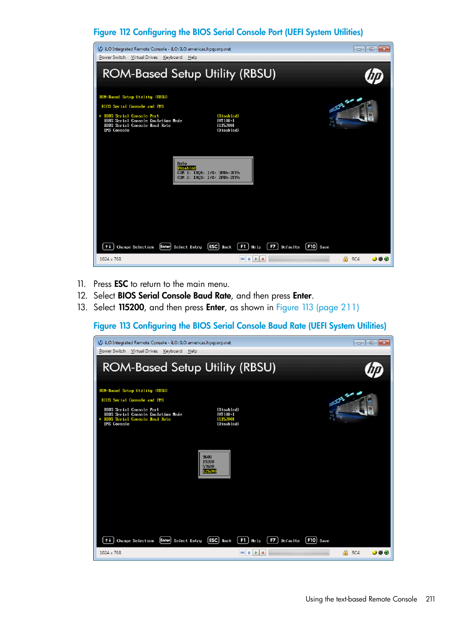 HP Integrated Lights-Out 4 User Manual | Page 211 / 356
