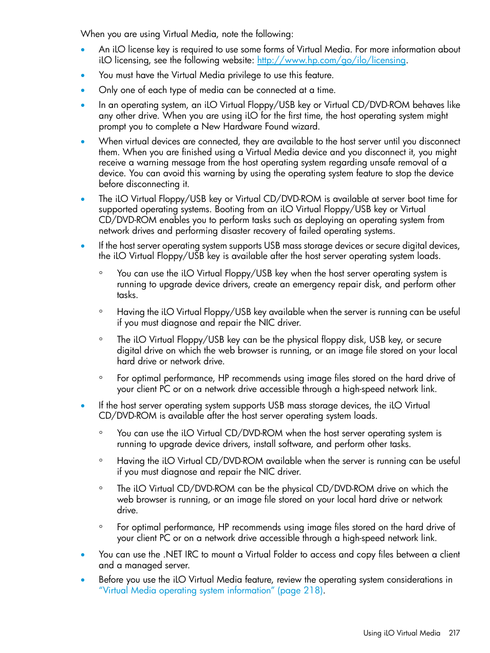HP Integrated Lights-Out 4 User Manual | Page 217 / 356