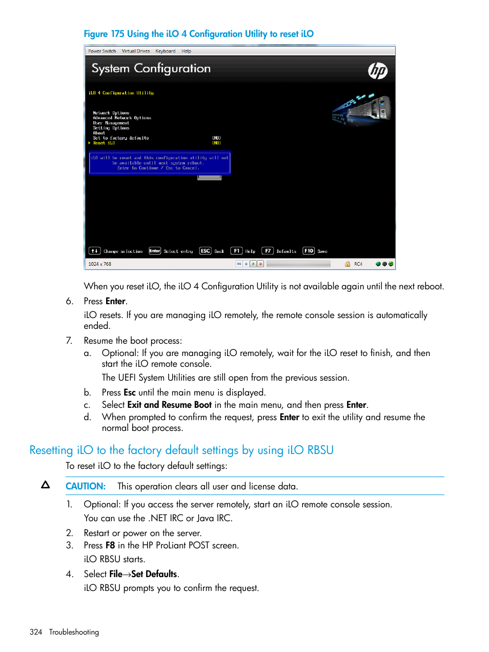 HP Integrated Lights-Out 4 User Manual | Page 324 / 356