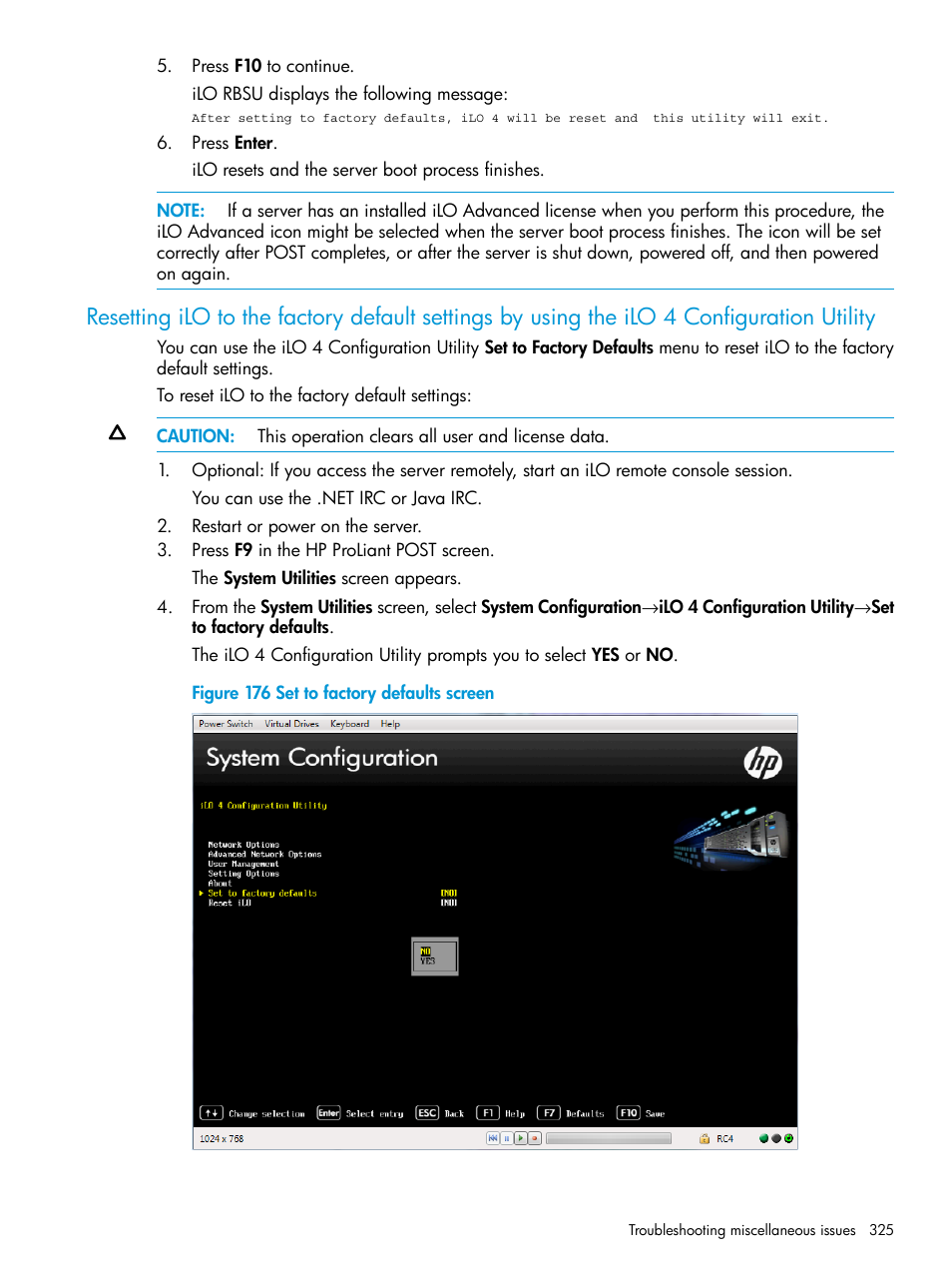 HP Integrated Lights-Out 4 User Manual | Page 325 / 356