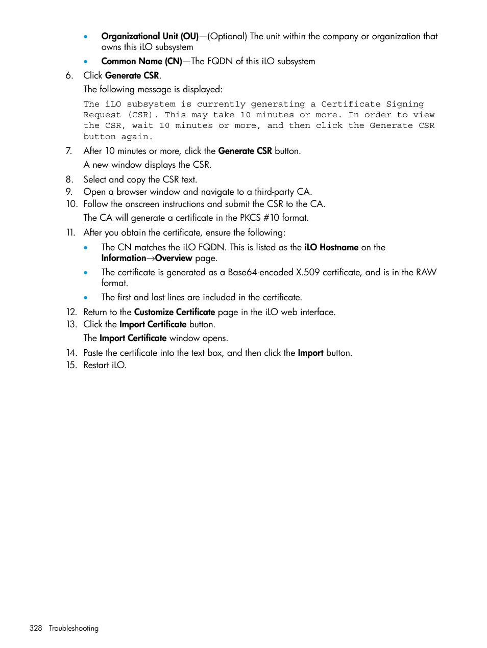 HP Integrated Lights-Out 4 User Manual | Page 328 / 356