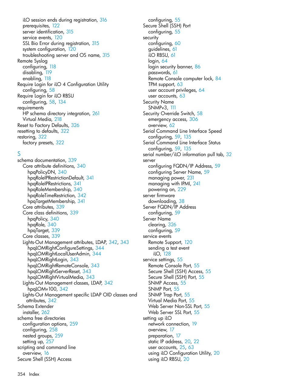 HP Integrated Lights-Out 4 User Manual | Page 354 / 356