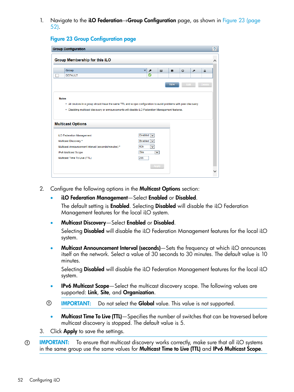 HP Integrated Lights-Out 4 User Manual | Page 52 / 356