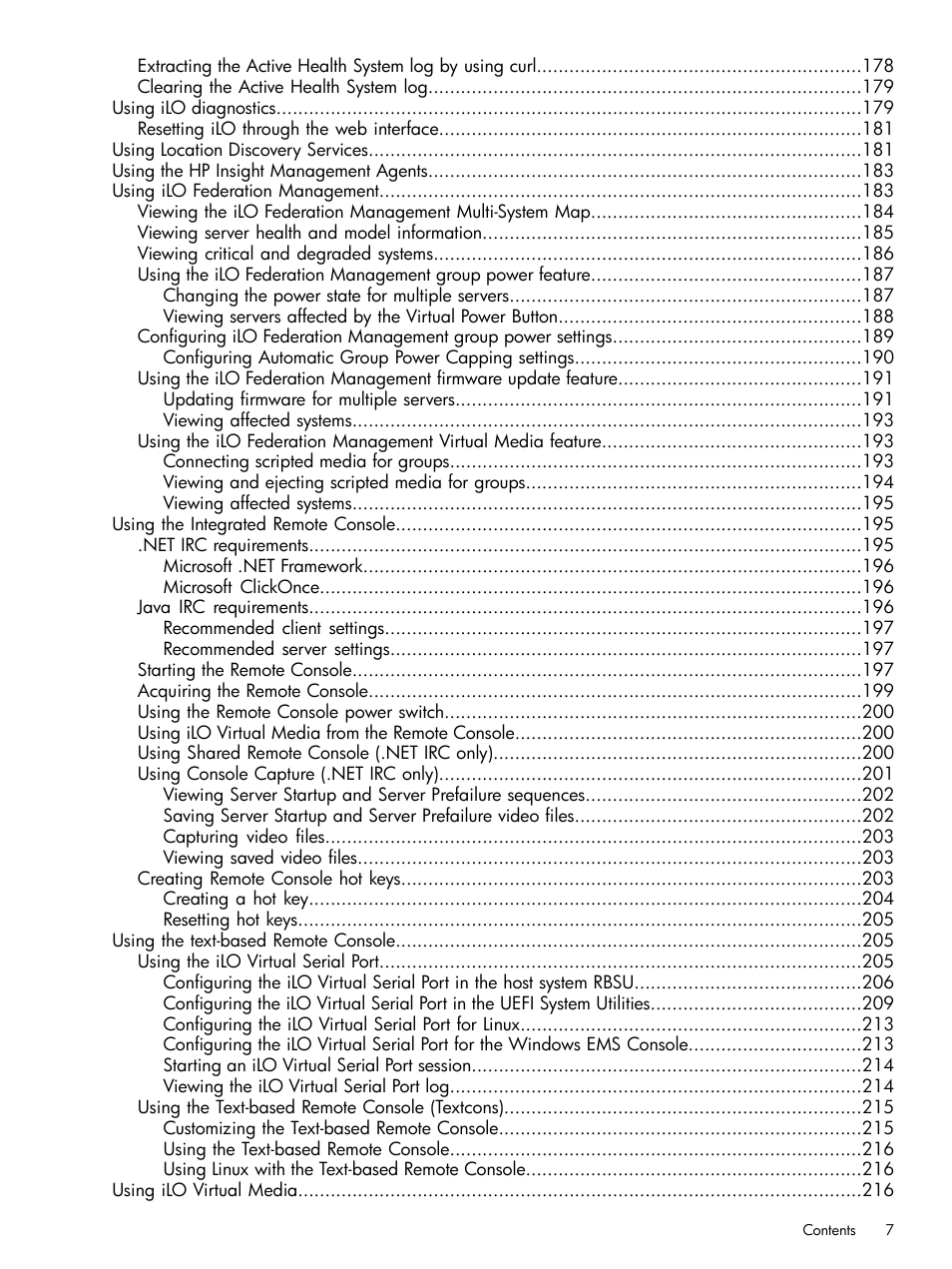 HP Integrated Lights-Out 4 User Manual | Page 7 / 356