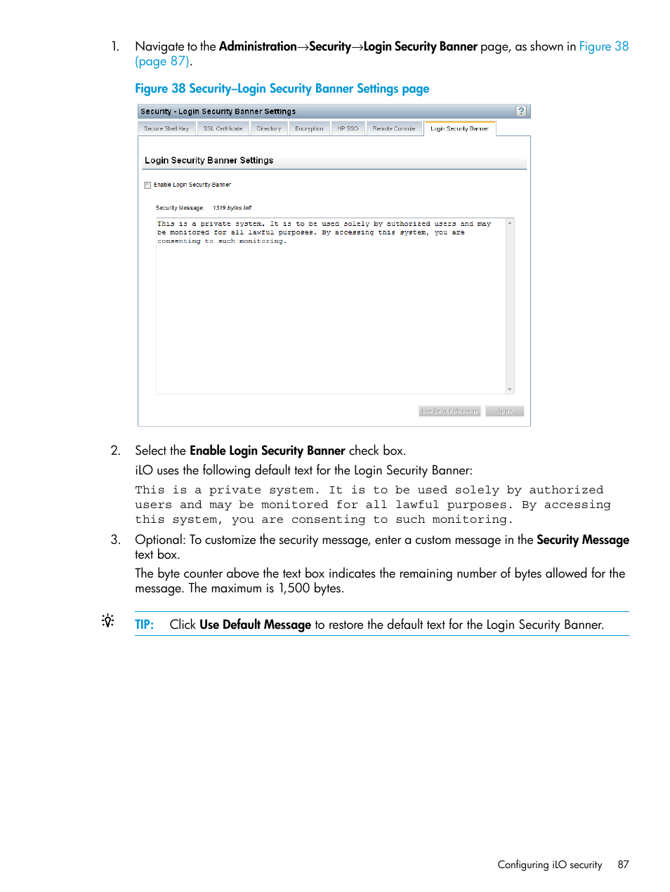 HP Integrated Lights-Out 4 User Manual | Page 87 / 356