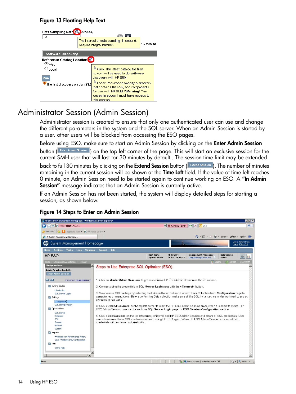 Administrator session (admin session) | HP ProLiant DL980 G7 Server User Manual | Page 14 / 35