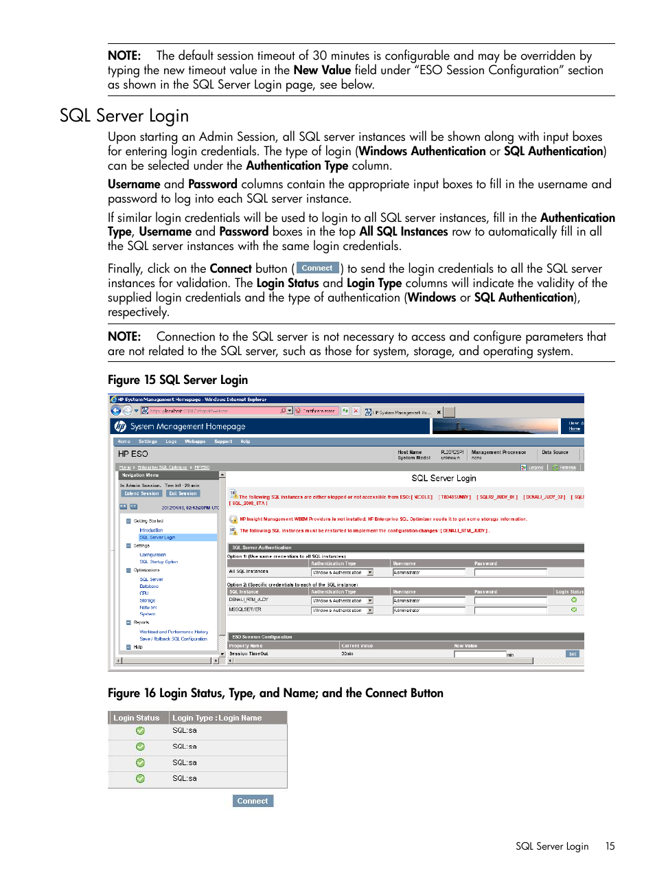 Sql server login | HP ProLiant DL980 G7 Server User Manual | Page 15 / 35