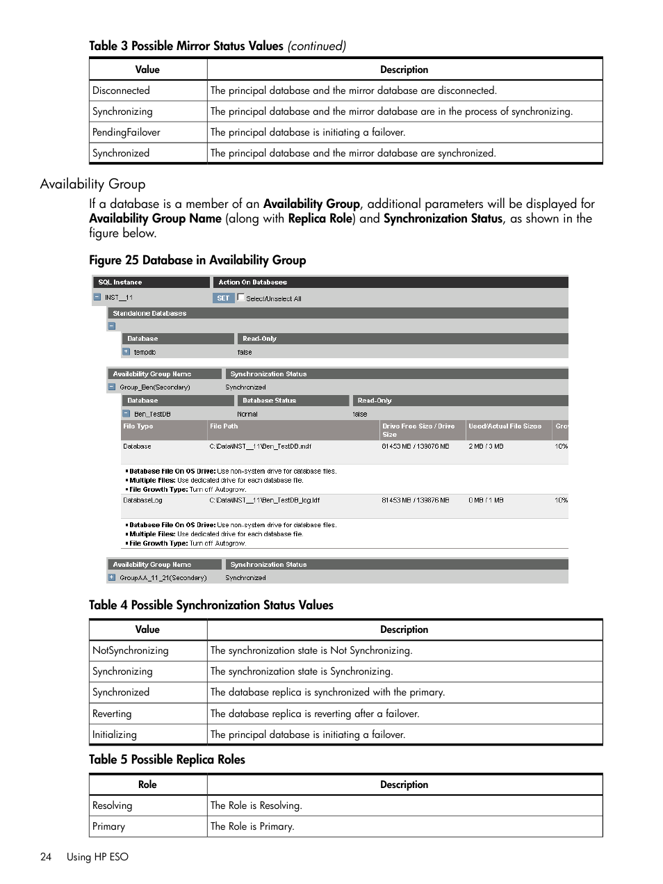Availability group | HP ProLiant DL980 G7 Server User Manual | Page 24 / 35