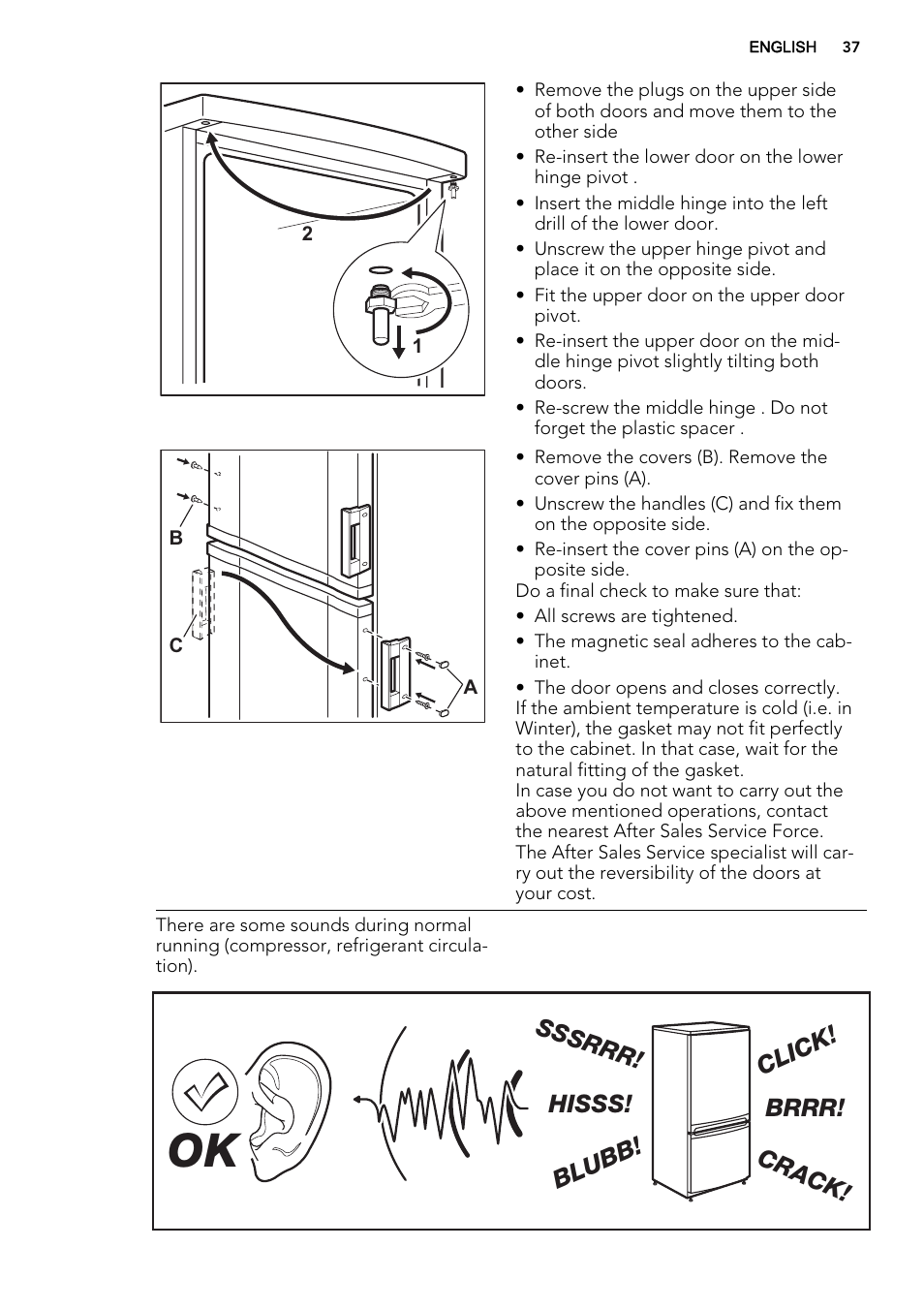 Brrr! hisss! click! blubb! crack! sssrrr | AEG S53400CSS0 User Manual | Page 37 / 84