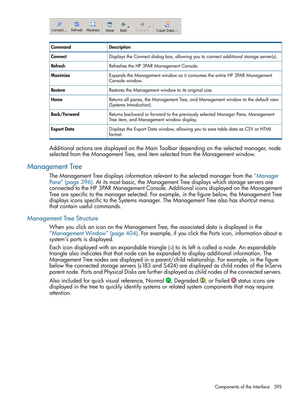 Management tree, Management tree structure | HP 3PAR Operating System Software User Manual | Page 395 / 424