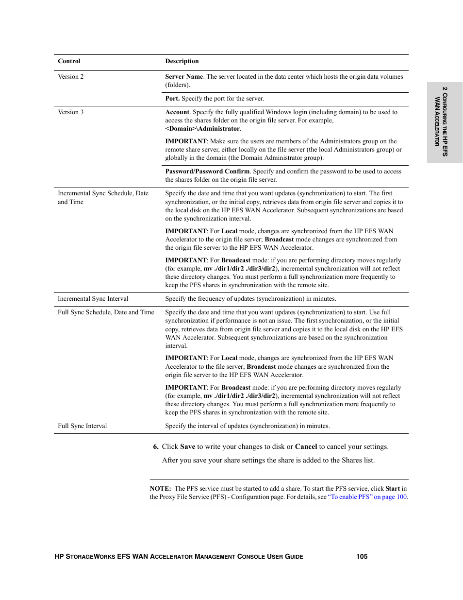 HP StorageWorks Enterprise File Services WAN Accelerator User Manual | Page 105 / 232