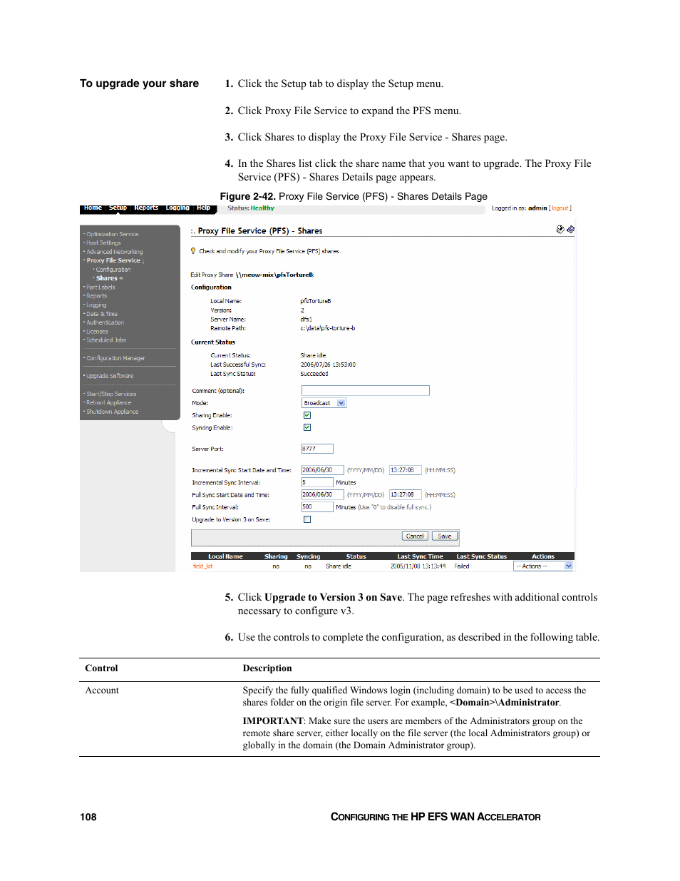 HP StorageWorks Enterprise File Services WAN Accelerator User Manual | Page 108 / 232