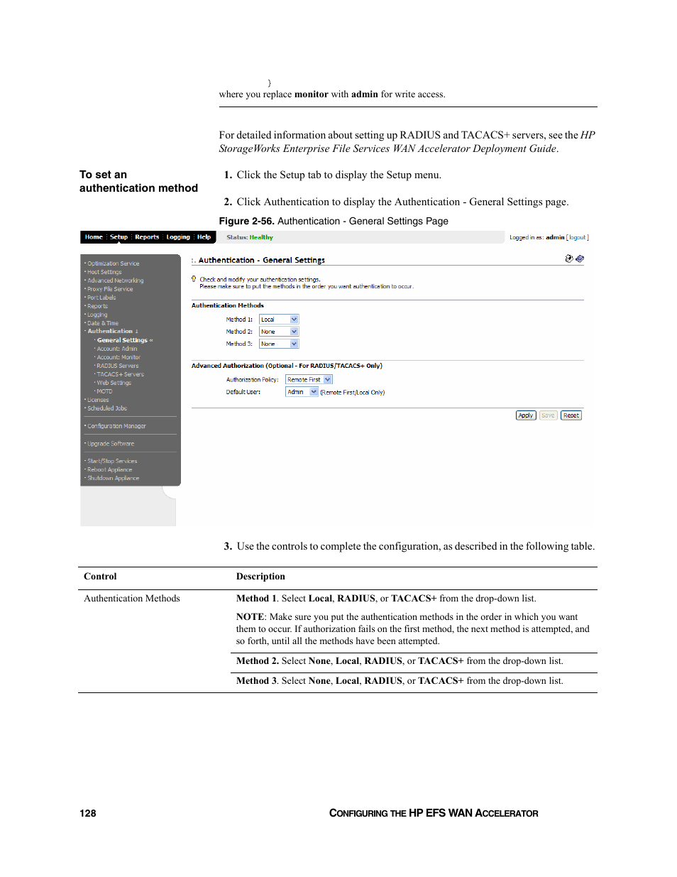 HP StorageWorks Enterprise File Services WAN Accelerator User Manual | Page 128 / 232