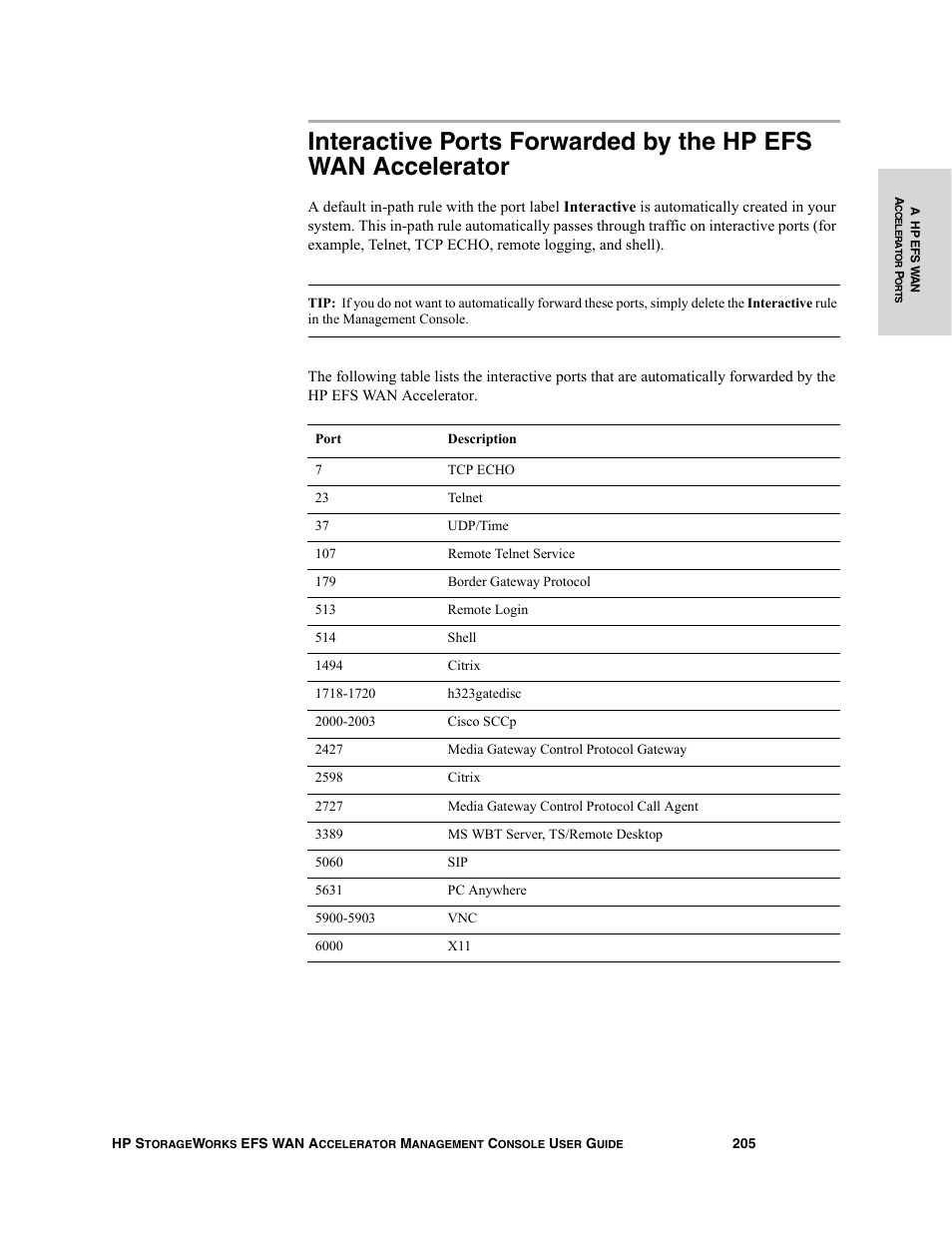 HP StorageWorks Enterprise File Services WAN Accelerator User Manual | Page 205 / 232