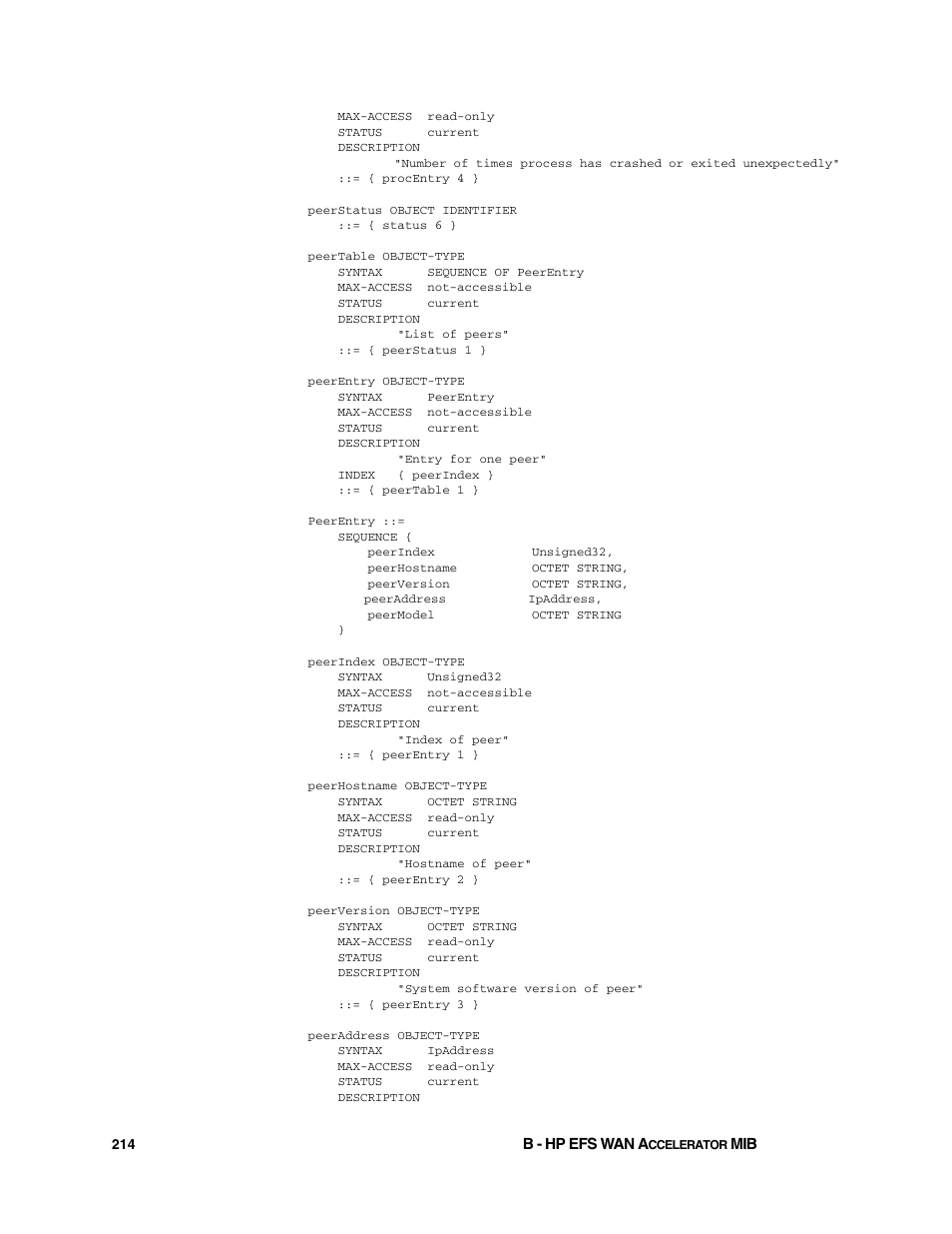 HP StorageWorks Enterprise File Services WAN Accelerator User Manual | Page 214 / 232