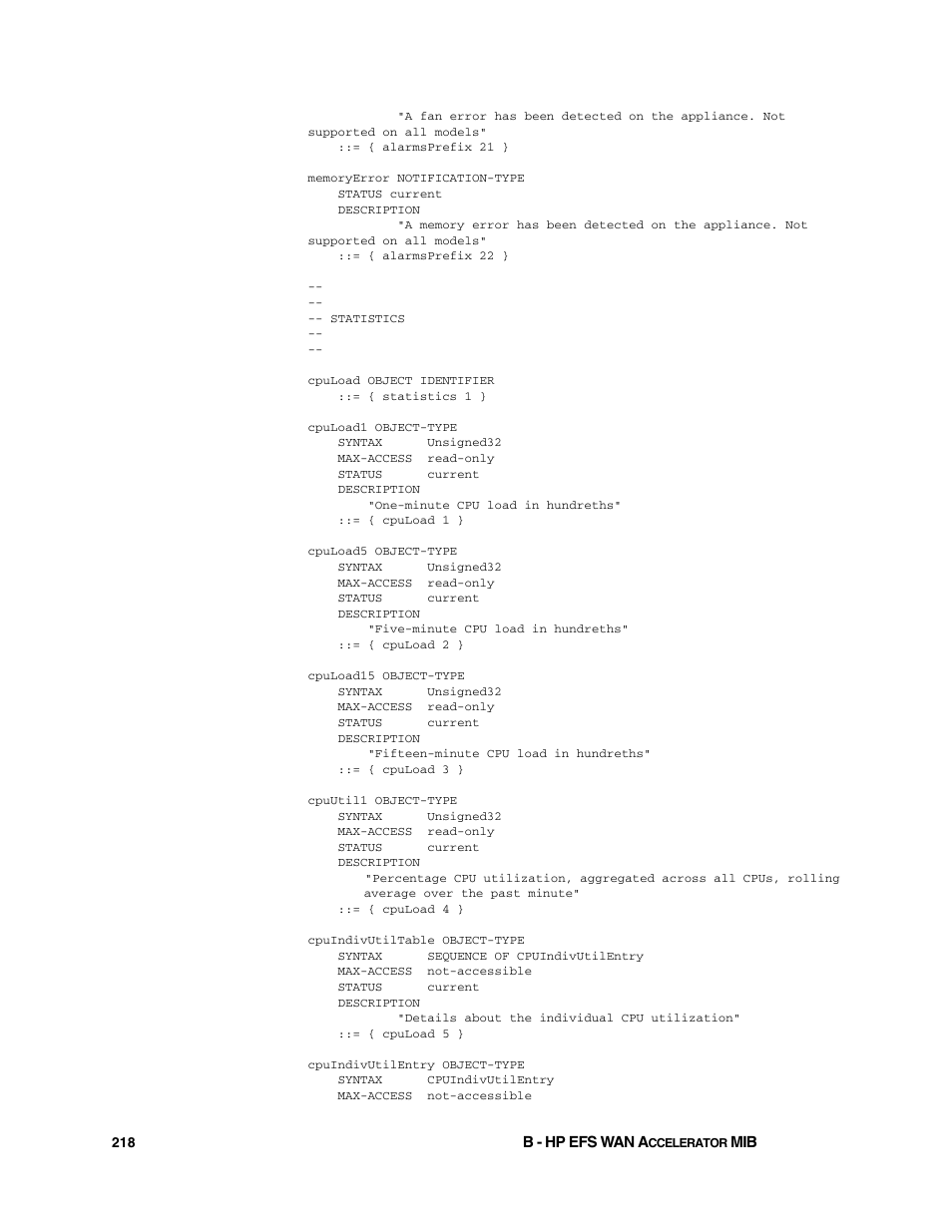 HP StorageWorks Enterprise File Services WAN Accelerator User Manual | Page 218 / 232