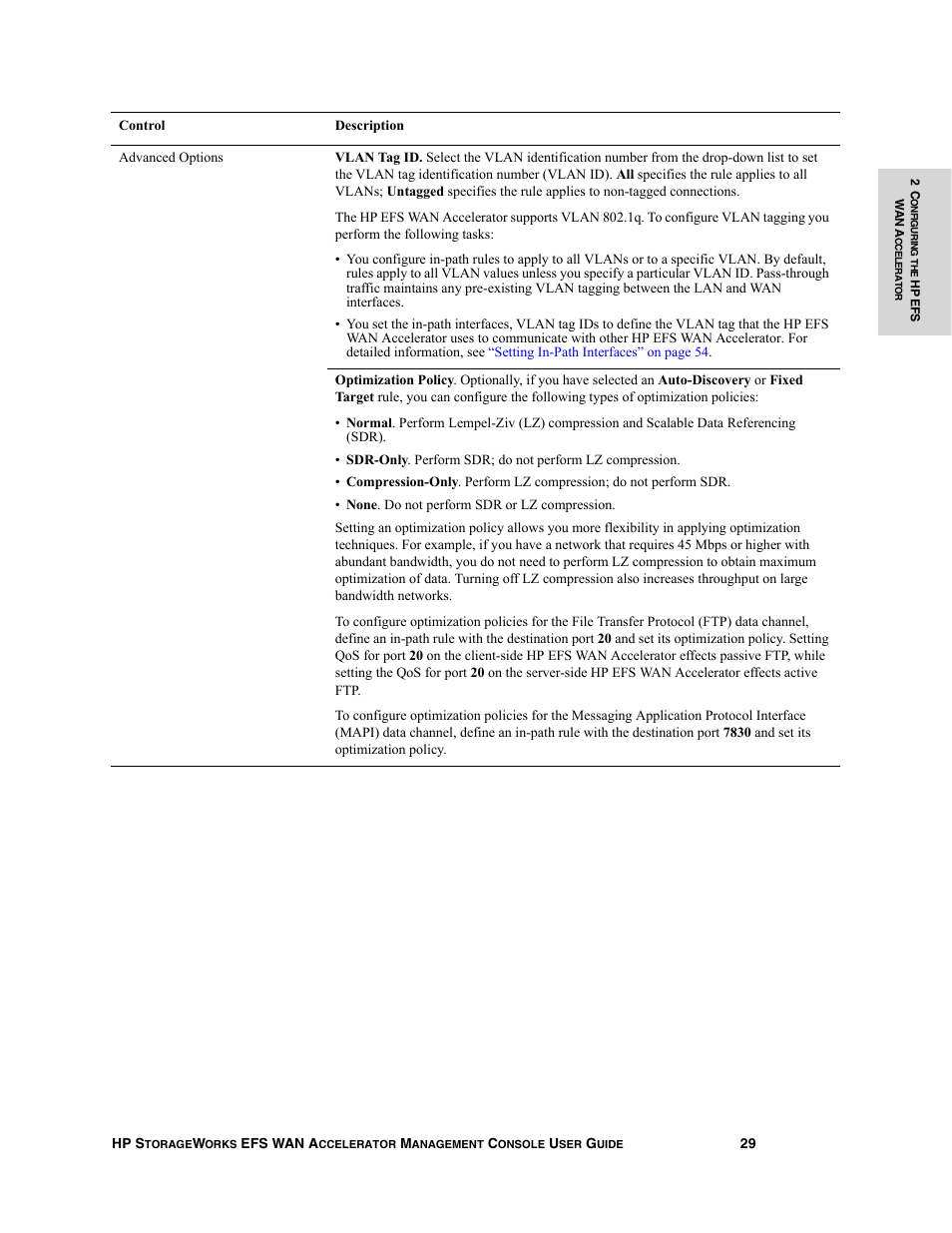 HP StorageWorks Enterprise File Services WAN Accelerator User Manual | Page 29 / 232