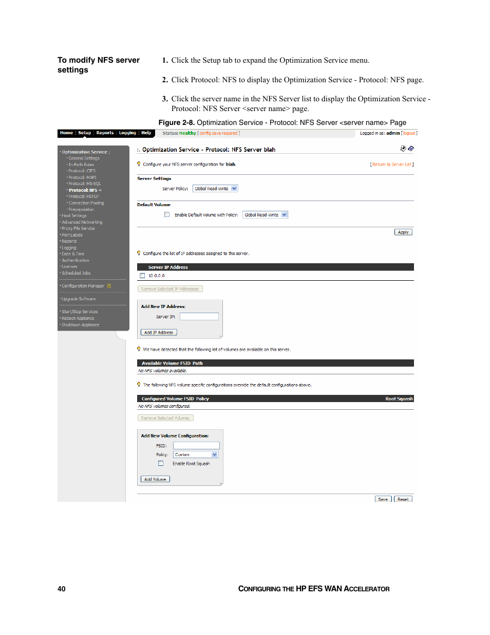 HP StorageWorks Enterprise File Services WAN Accelerator User Manual | Page 40 / 232