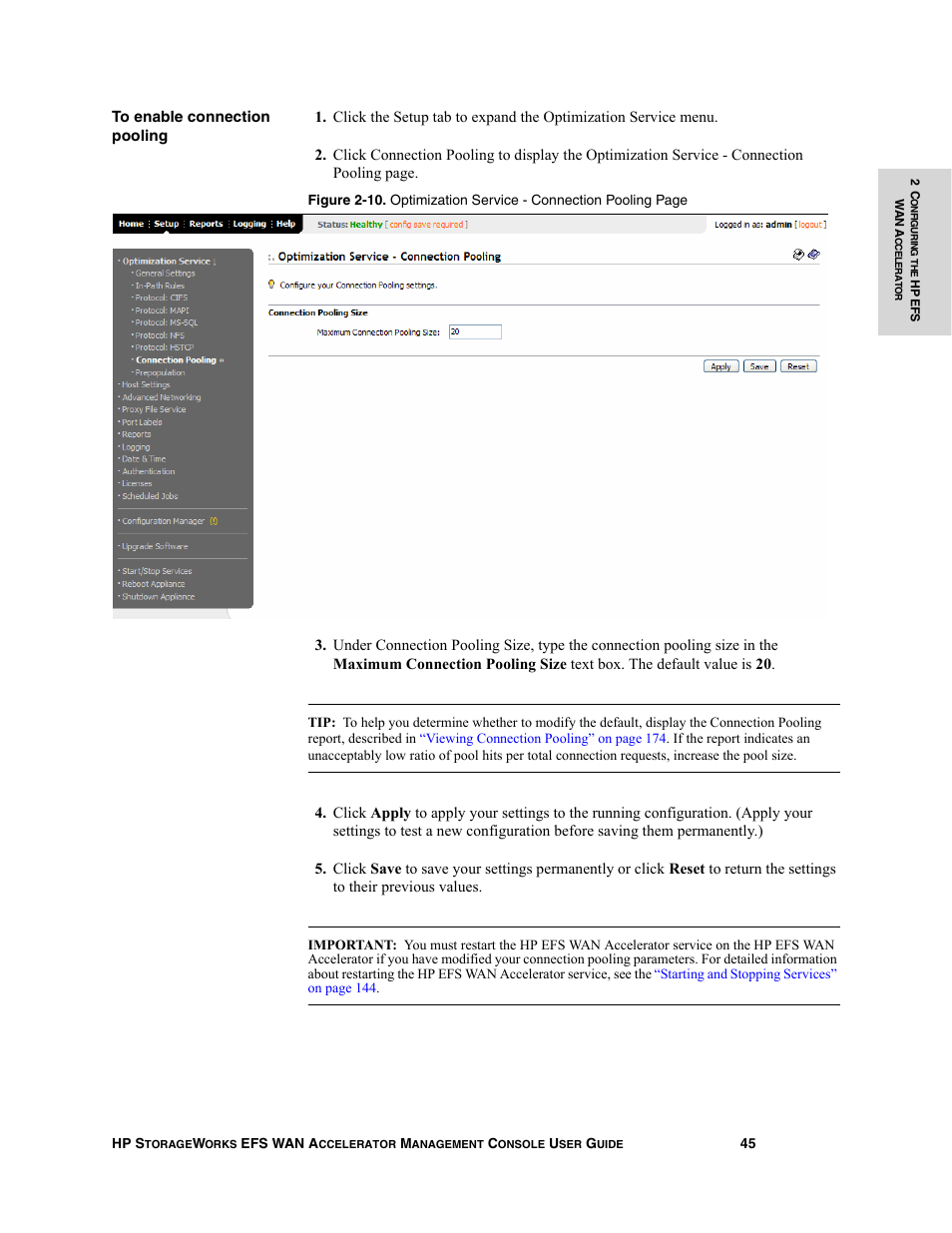 HP StorageWorks Enterprise File Services WAN Accelerator User Manual | Page 45 / 232