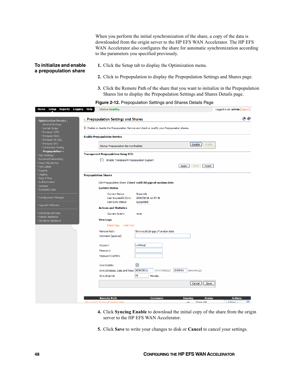 HP StorageWorks Enterprise File Services WAN Accelerator User Manual | Page 48 / 232