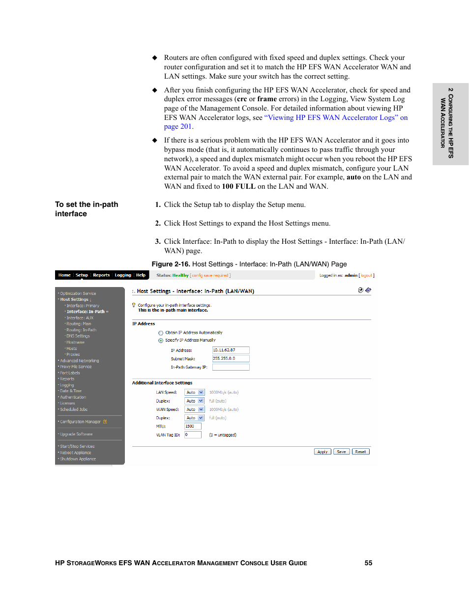 HP StorageWorks Enterprise File Services WAN Accelerator User Manual | Page 55 / 232
