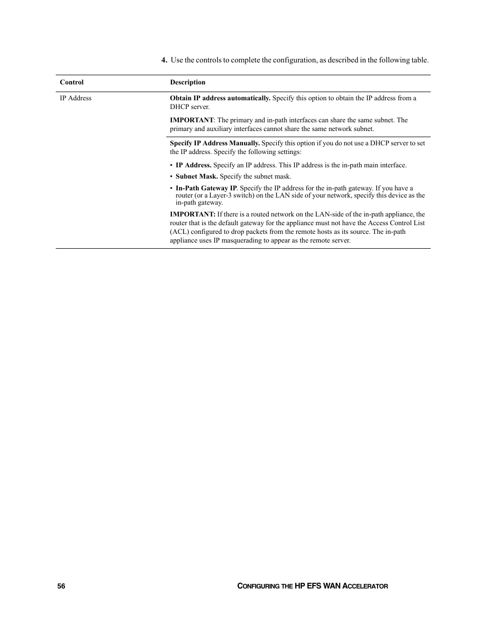 HP StorageWorks Enterprise File Services WAN Accelerator User Manual | Page 56 / 232