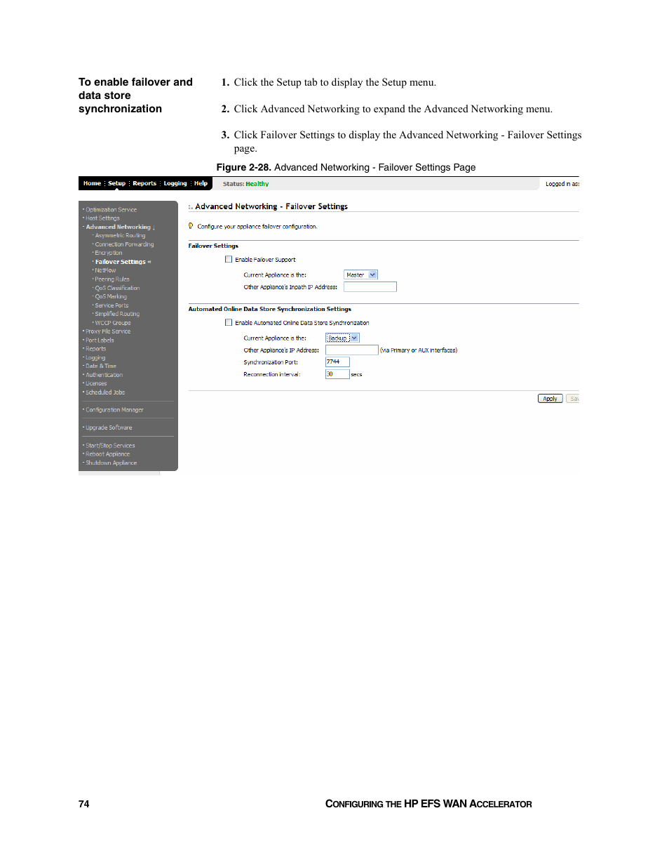 HP StorageWorks Enterprise File Services WAN Accelerator User Manual | Page 74 / 232