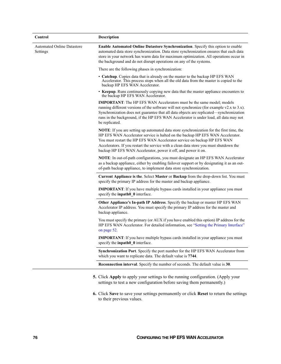 HP StorageWorks Enterprise File Services WAN Accelerator User Manual | Page 76 / 232