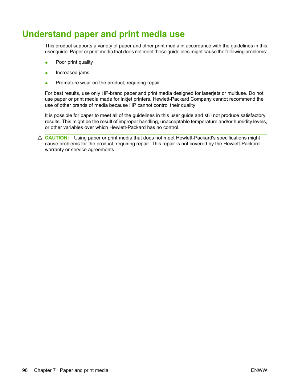 Understand paper and print media use | HP Color LaserJet CM6030CM6040 Multifunction Printer series User Manual | Page 112 / 338