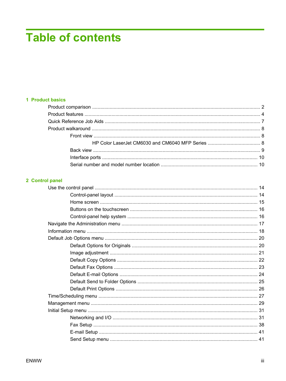HP Color LaserJet CM6030CM6040 Multifunction Printer series User Manual | Page 5 / 338
