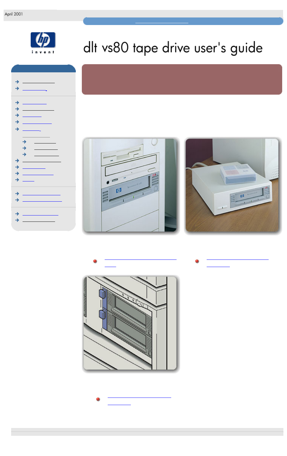 Features and specifications, Specifications, Features and | Features, And specifications | HP StorageWorks DLT VS80 Tape Drive User Manual | Page 16 / 79
