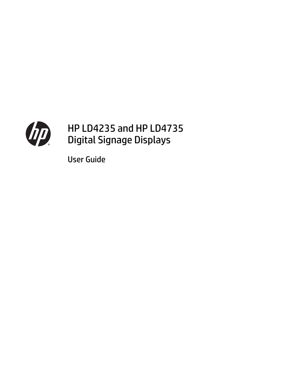 HP LD4235 41.92-inch LED Digital Signage Display User Manual | 111 pages