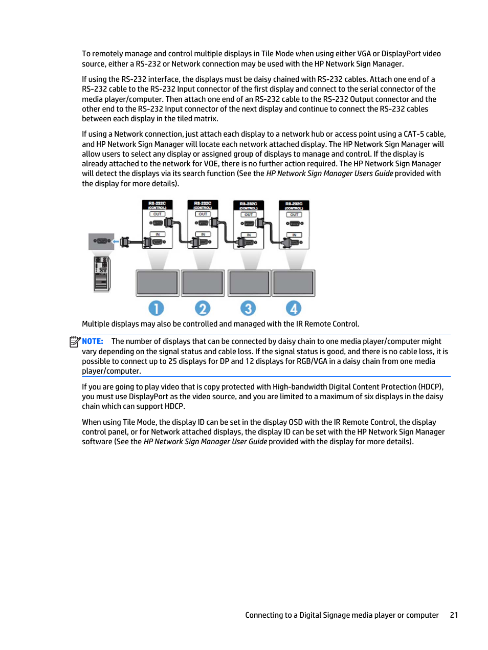 HP LD4235 41.92-inch LED Digital Signage Display User Manual | Page 31 / 111