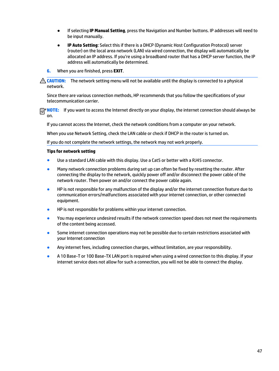 HP LD4235 41.92-inch LED Digital Signage Display User Manual | Page 57 / 111