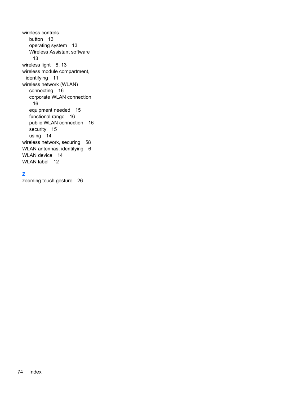 HP Pavilion g7-2254ca Notebook PC User Manual | Page 84 / 84