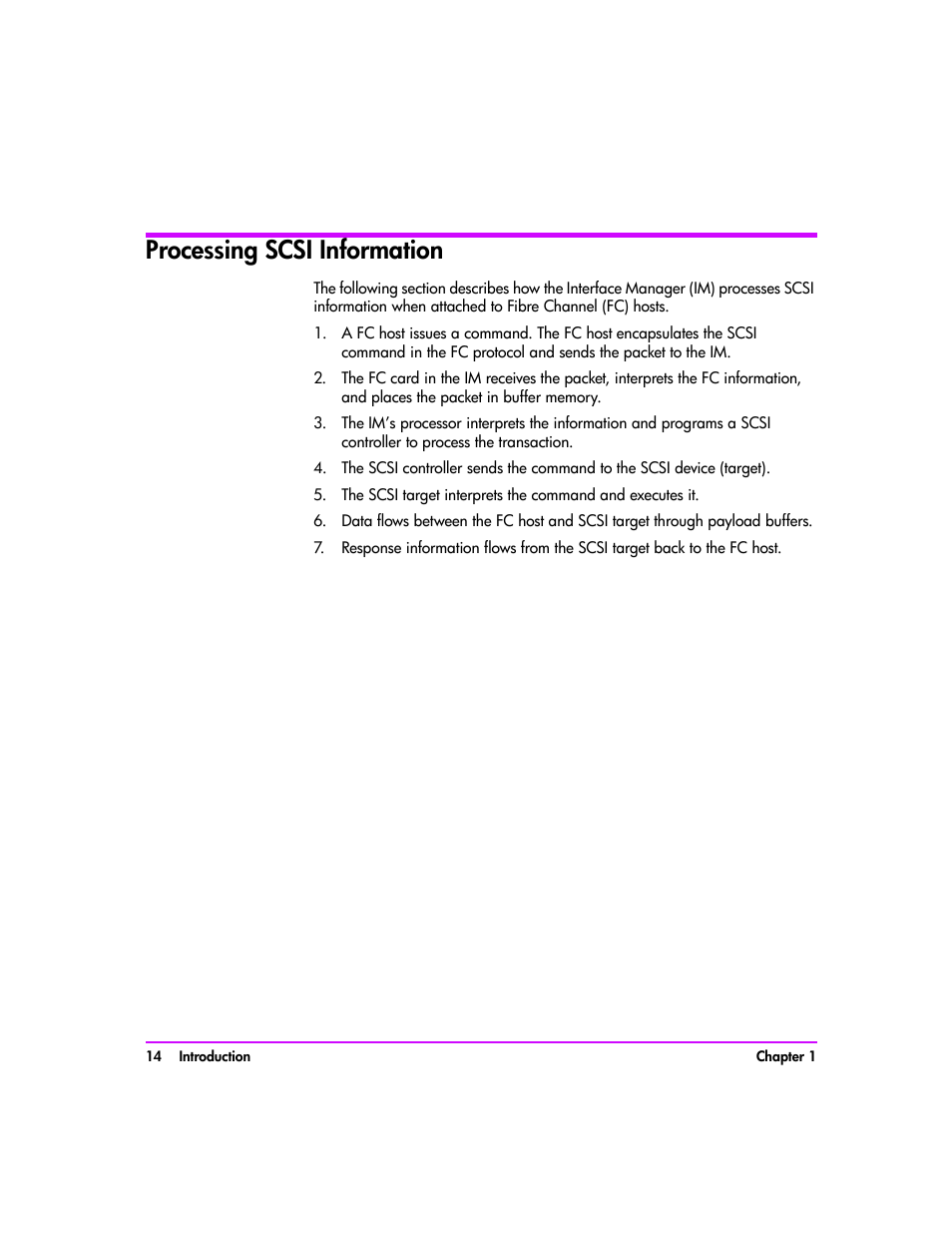 Processing scsi information, Processing scsi information 14 | HP Tape Library Interface Manager Software User Manual | Page 14 / 138