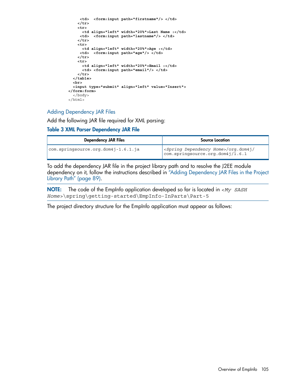 Adding dependency jar files | HP Integrity NonStop J-Series User Manual | Page 105 / 470