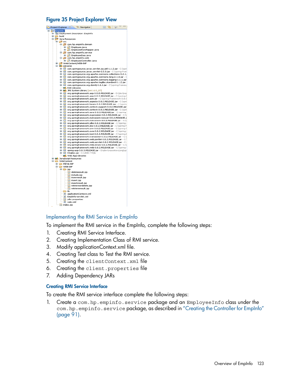 Implementing the rmi service in empinfo | HP Integrity NonStop J-Series User Manual | Page 123 / 470