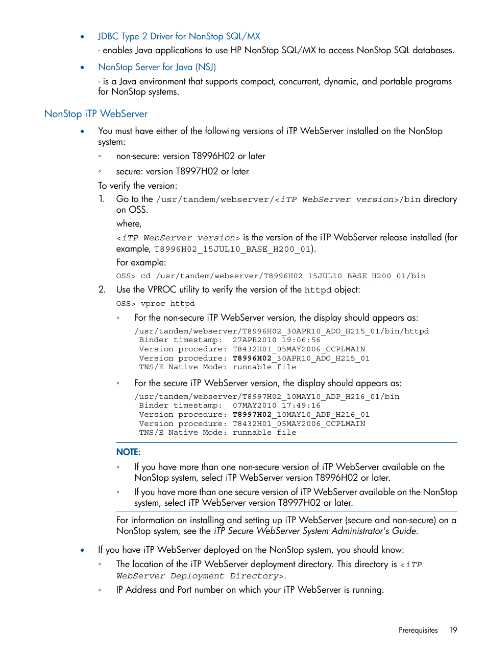 Nonstop itp webserver | HP Integrity NonStop J-Series User Manual | Page 19 / 470