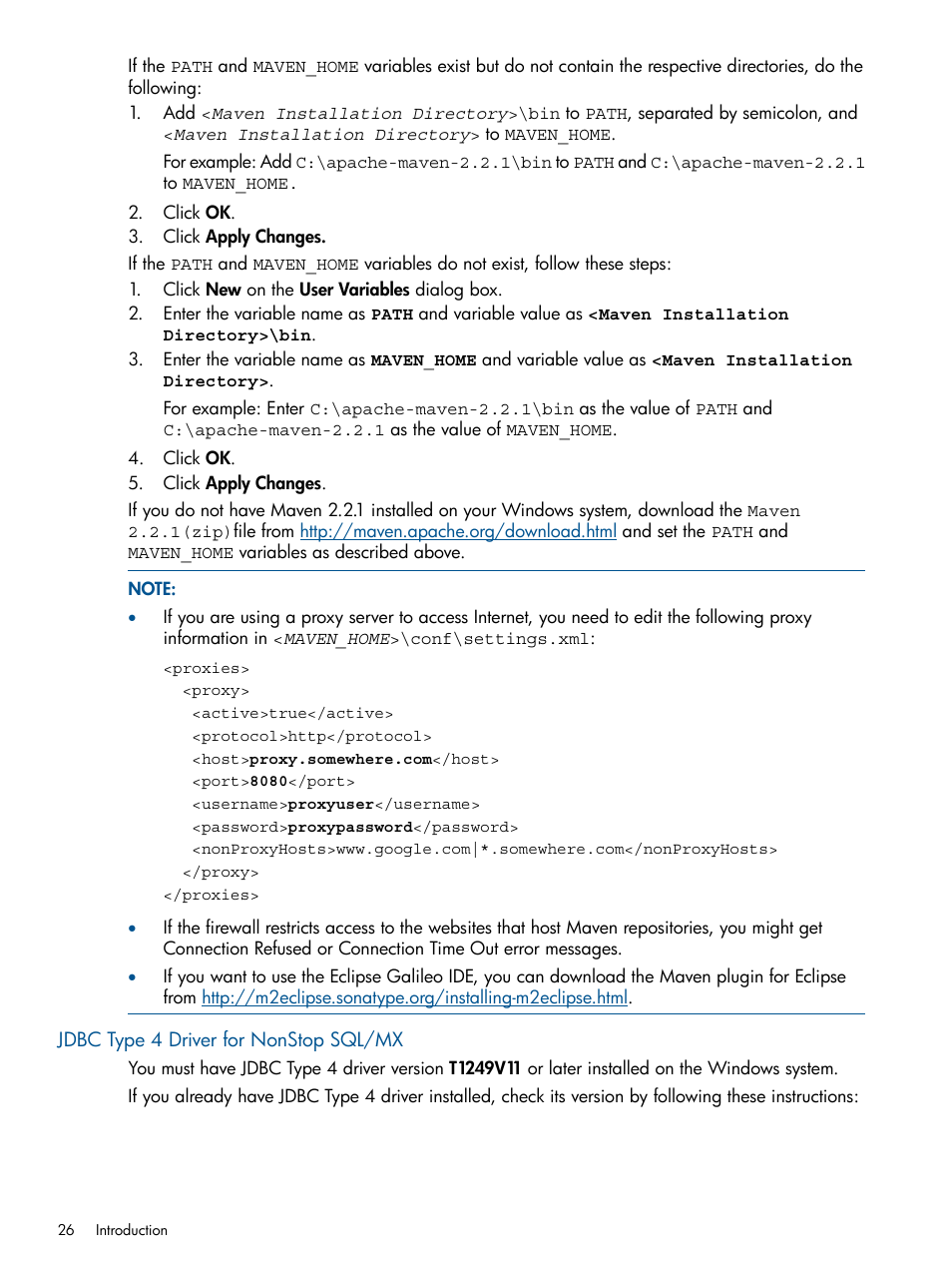 Jdbc type 4 driver for nonstop sql/mx | HP Integrity NonStop J-Series User Manual | Page 26 / 470