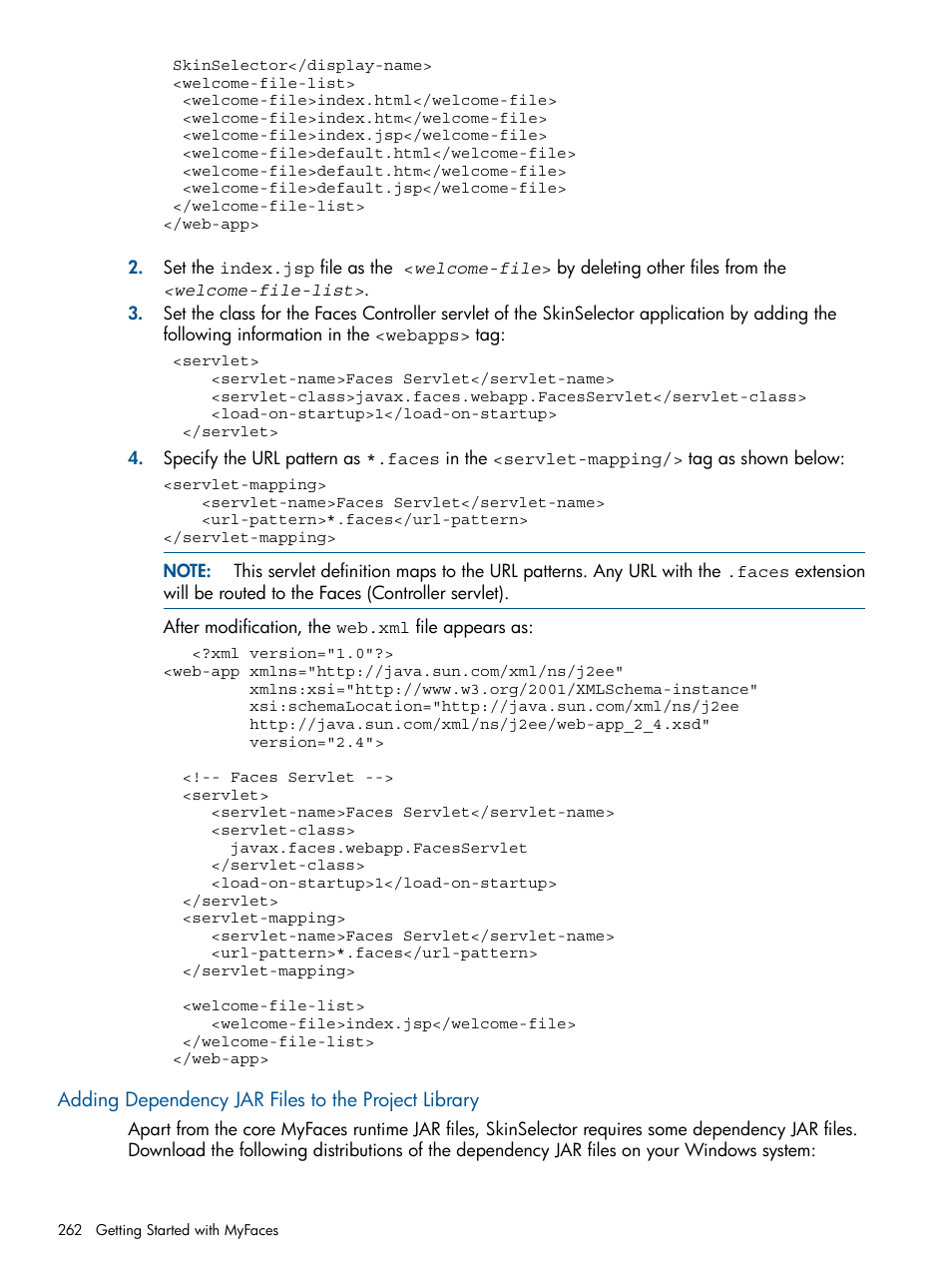 Adding dependency jar files to the project library | HP Integrity NonStop J-Series User Manual | Page 262 / 470