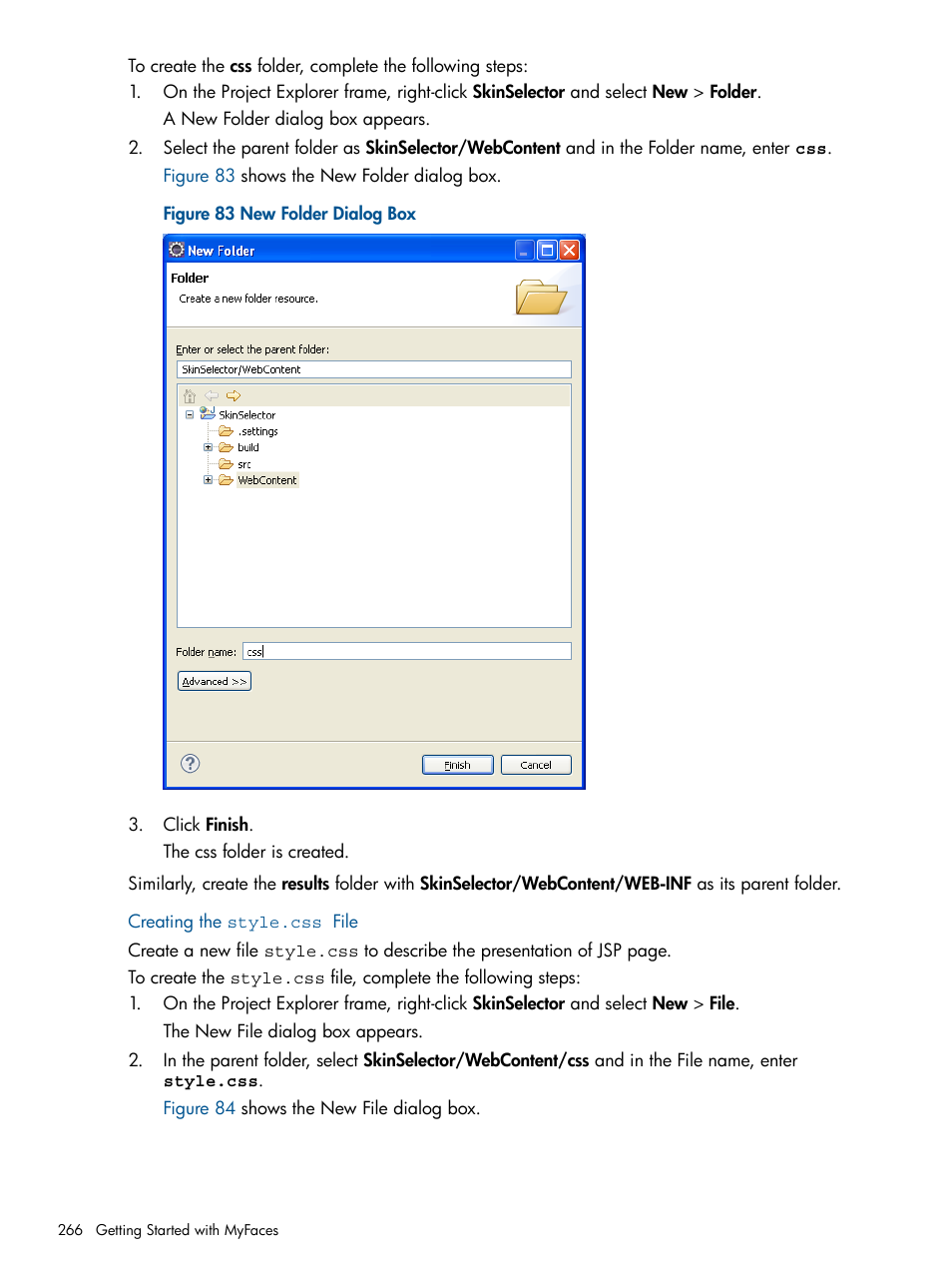 Creating the style.css file | HP Integrity NonStop J-Series User Manual | Page 266 / 470
