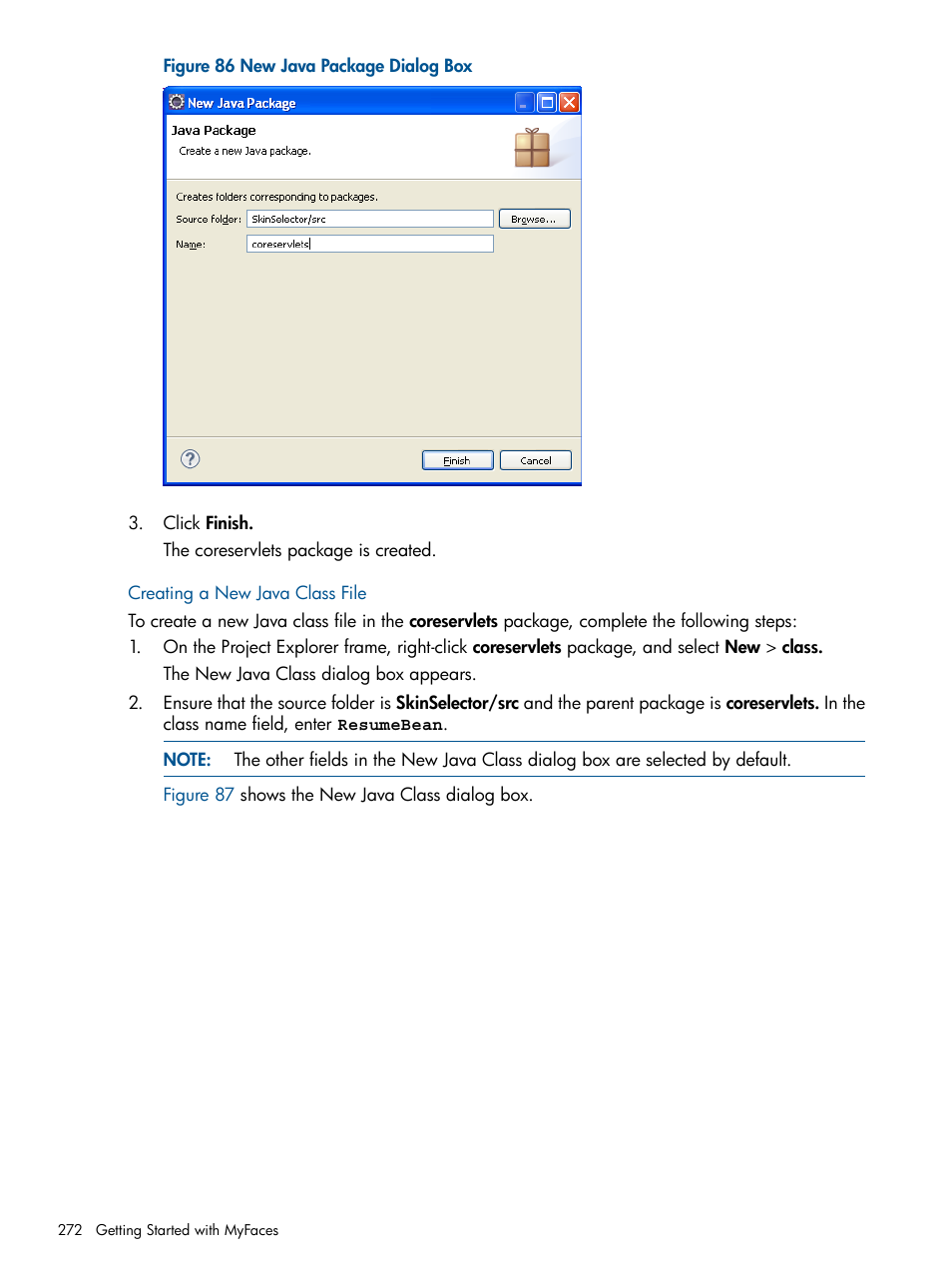 Creating a new java class file, Figure 86 | HP Integrity NonStop J-Series User Manual | Page 272 / 470
