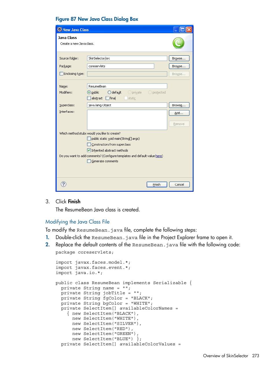Modifying the java class file | HP Integrity NonStop J-Series User Manual | Page 273 / 470