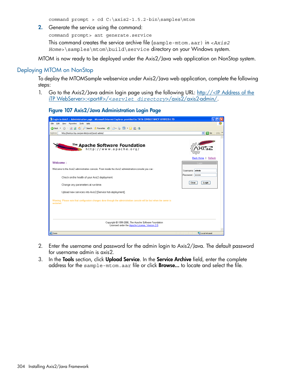 Deploying mtom on nonstop | HP Integrity NonStop J-Series User Manual | Page 304 / 470