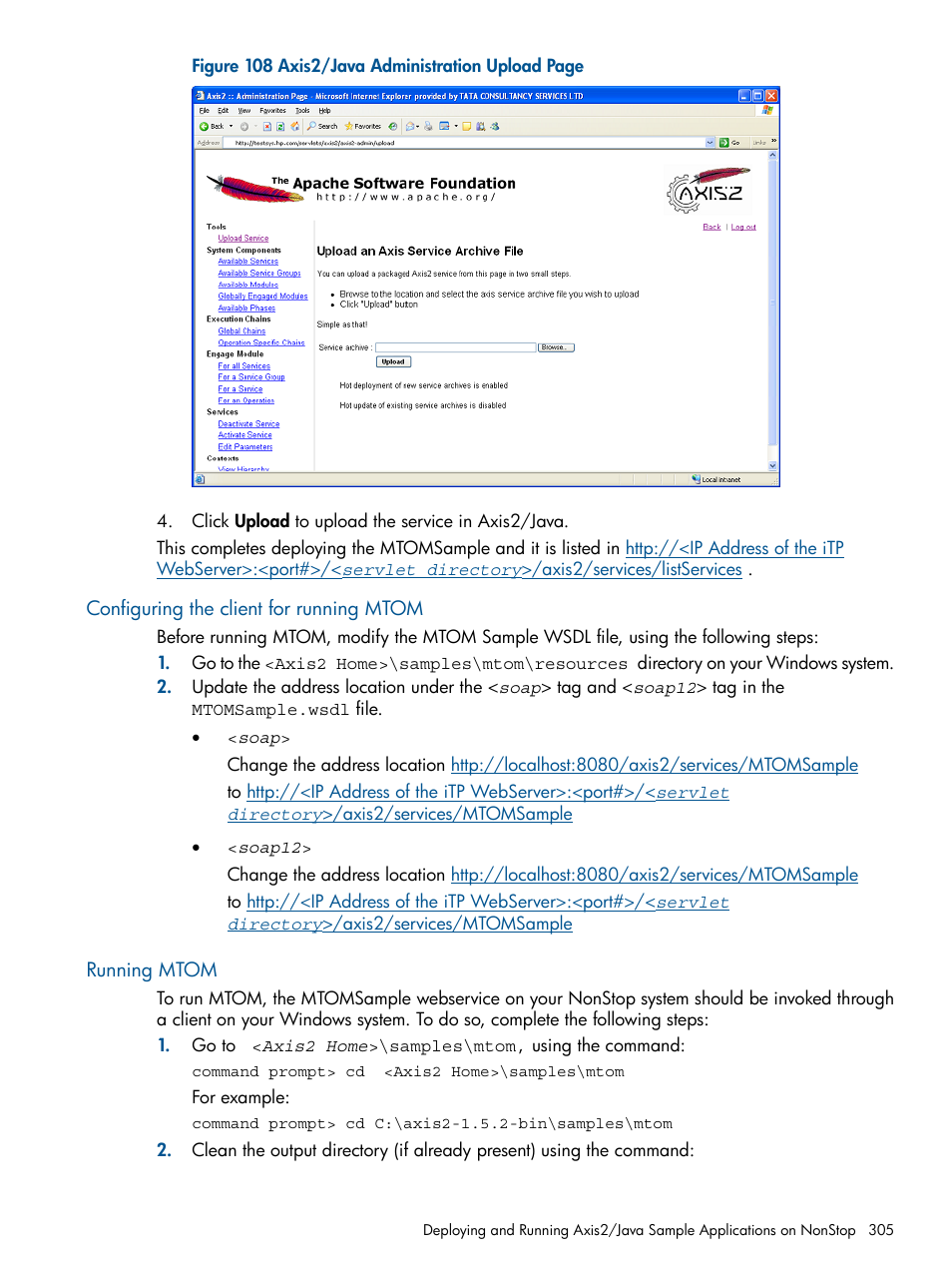 Configuring the client for running mtom, Running mtom | HP Integrity NonStop J-Series User Manual | Page 305 / 470
