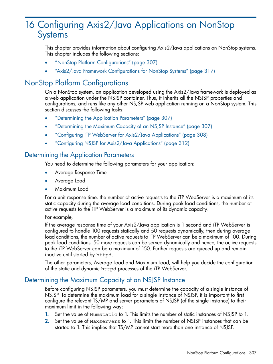 Nonstop platform configurations, Determining the application parameters | HP Integrity NonStop J-Series User Manual | Page 307 / 470